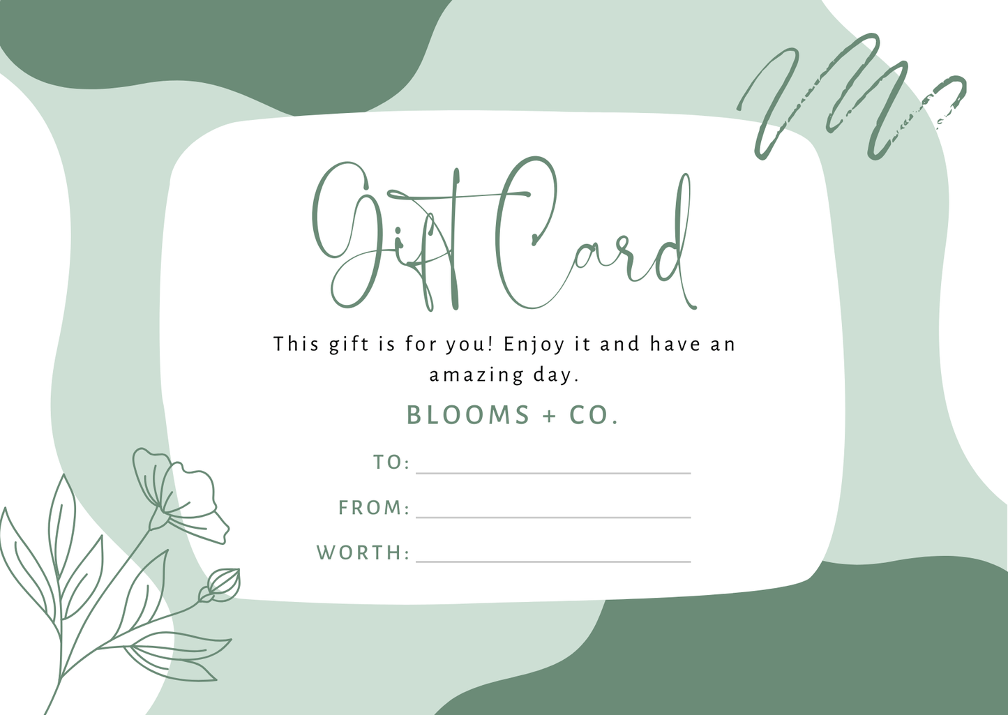 BLOOMS + CO. GIFT CARD