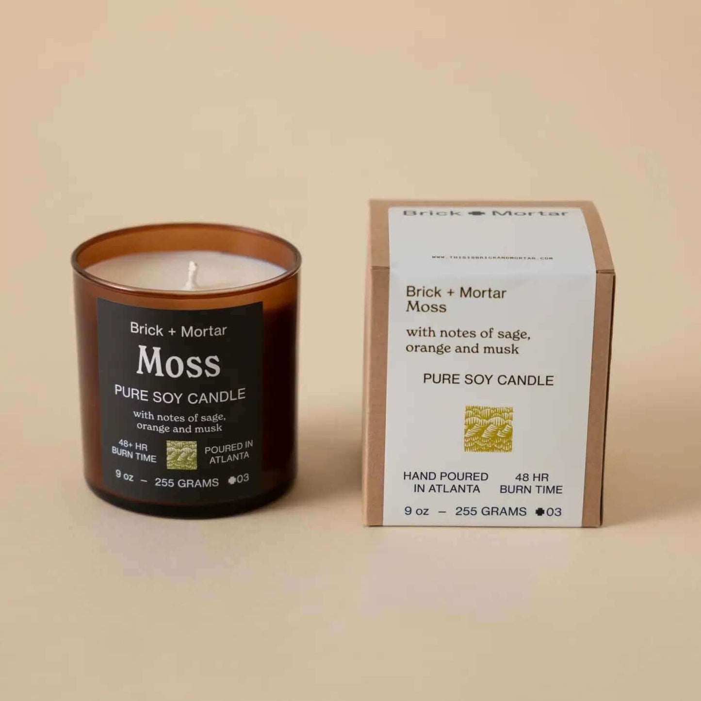 'MOSS' SCENTED SOY CANDLE